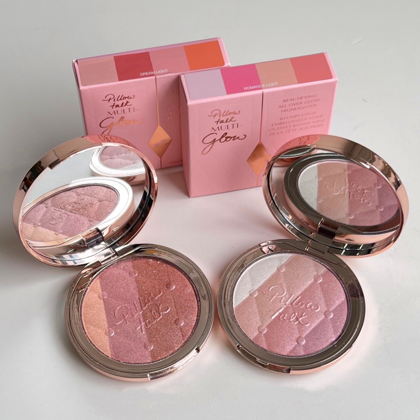 Face Beauty Highlighters Dream Light Romance Light 2colors Glow Highlighters 7g Pilllow Talk Multi-Glow BEAUTIFYING ALL OVER GLOW HIGHLIGHTER Palette