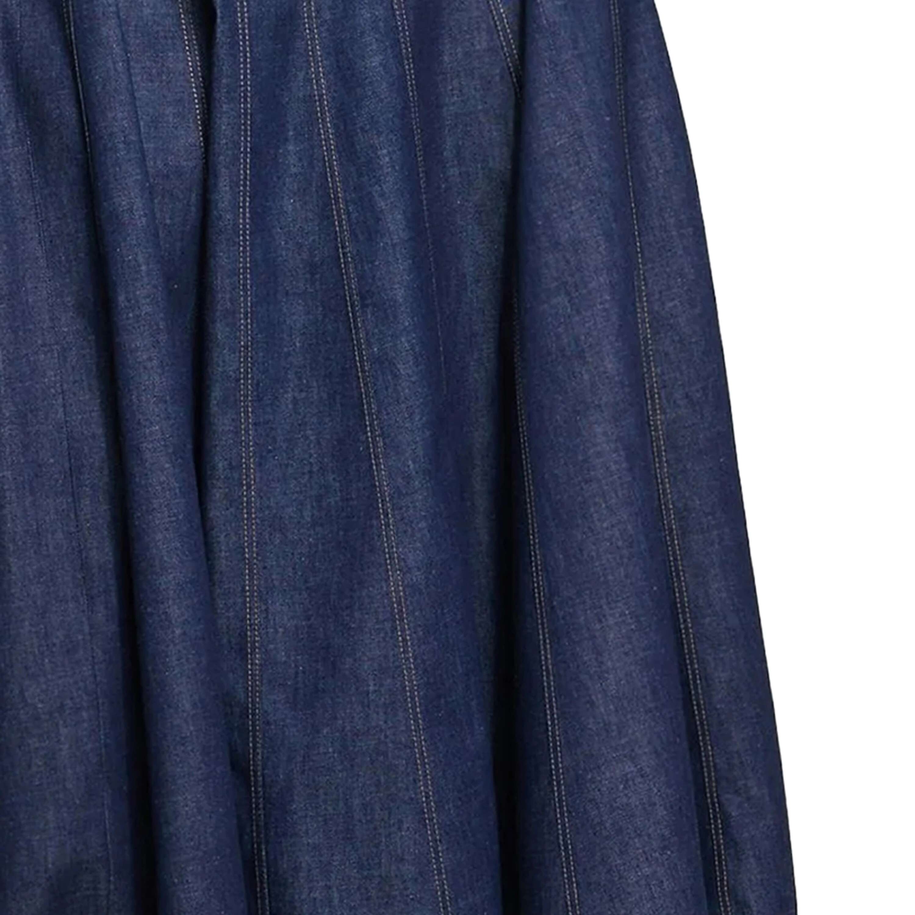 CHCH Fashion Sleeveless High Waist Maxi Dress Women Denim Dresses Elegant O Neck 2024 Summer New Office Ladies Party Robes