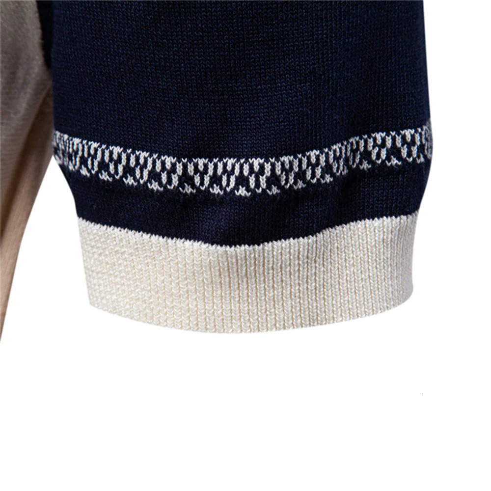 AIOPSON 2025 Mens Breathable Striped Contrast Panel Polo Shirt - Lightweight Summer Casual Knit Top with Mesh Inserts 250226