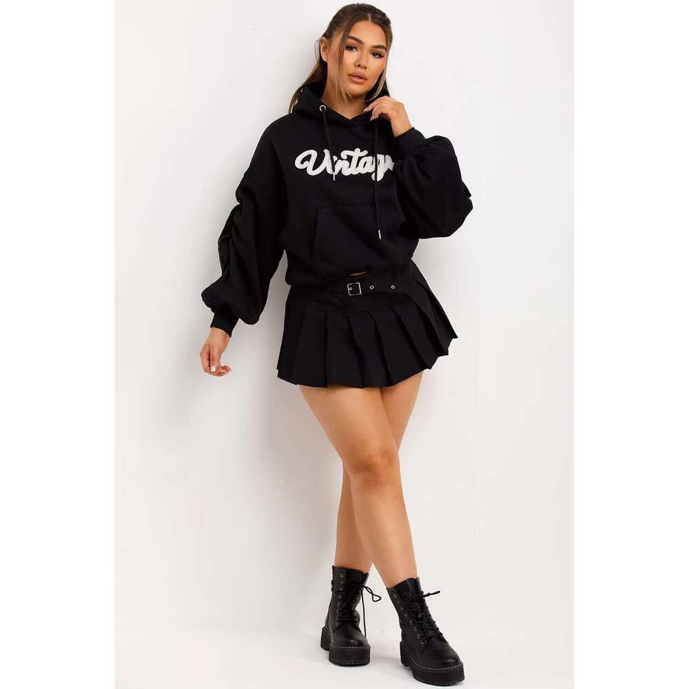 52% Cotton 48%Polyester Fleece Fabric Hoodie Plus Size Fashion Sweatshirts Custom Women Clothes Hoodies With