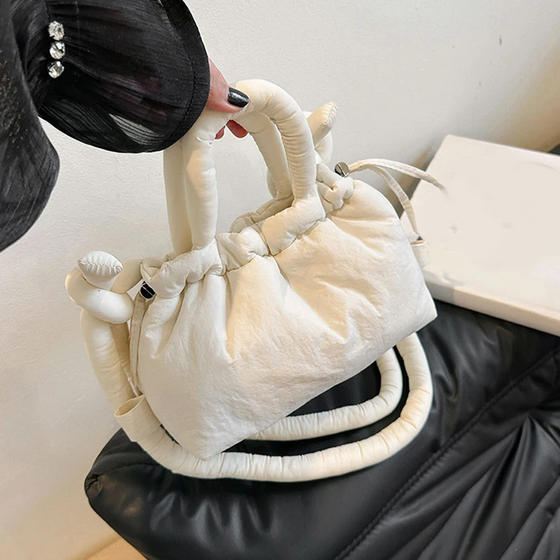 Casual Puffer Bag Padded Women Shoulder Crossbody Bags Cotton-filled Nylon Down Cotton Lady Handbags Mini Tote Purses 250225