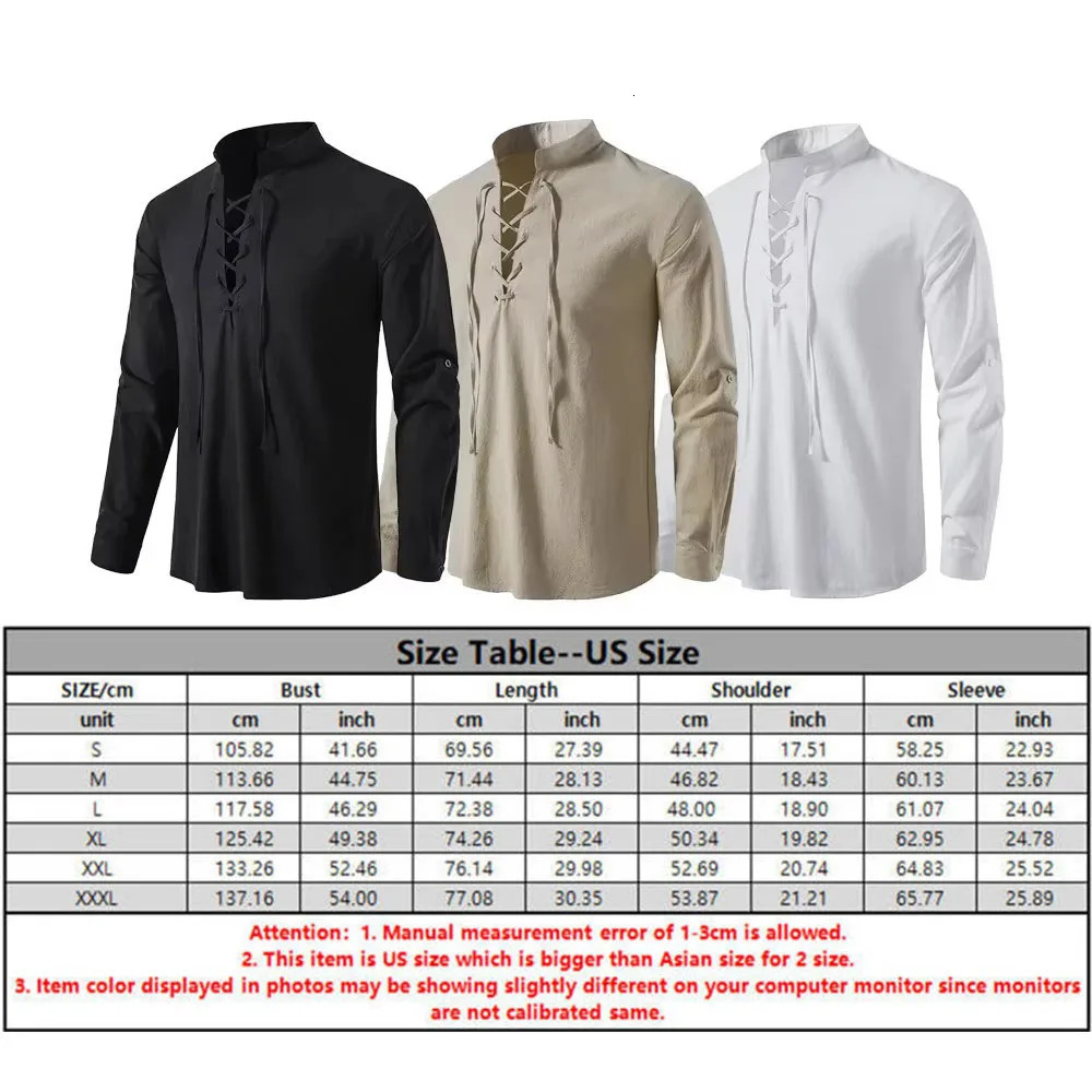 2PCS mens medieval knight costume set Renaissance cosplay pirate shirt ankle strap pants Halloween cotton linen fabric 250226