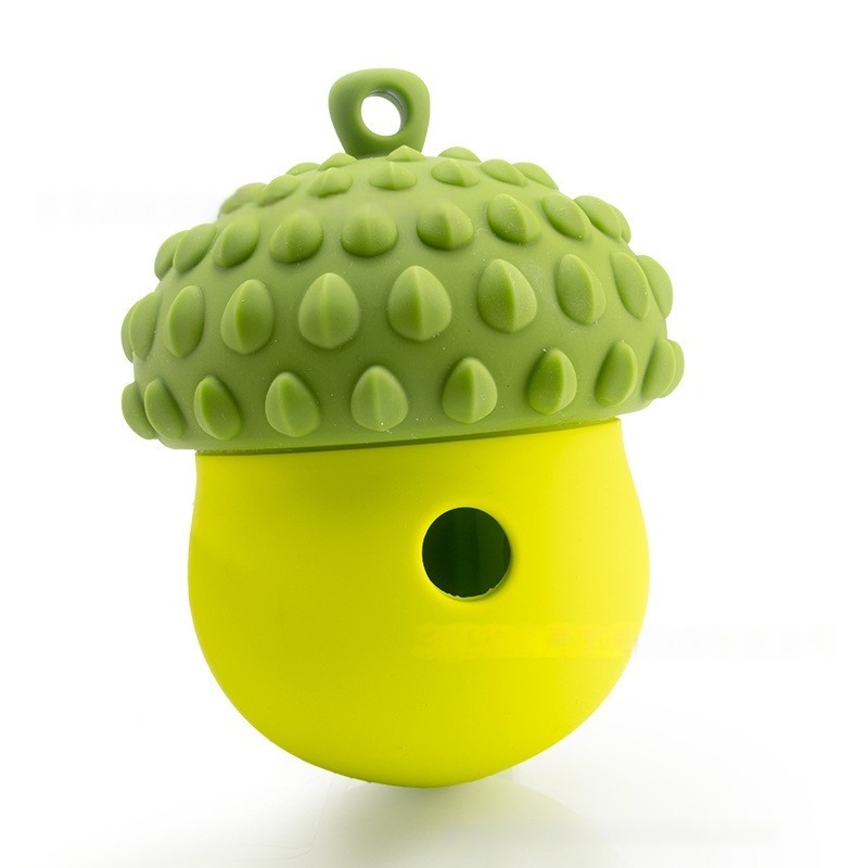 Silicone puzzle leak food hiding device for dogs, berry rocket shaped dog for relieving boredom, licking and grinding teeth