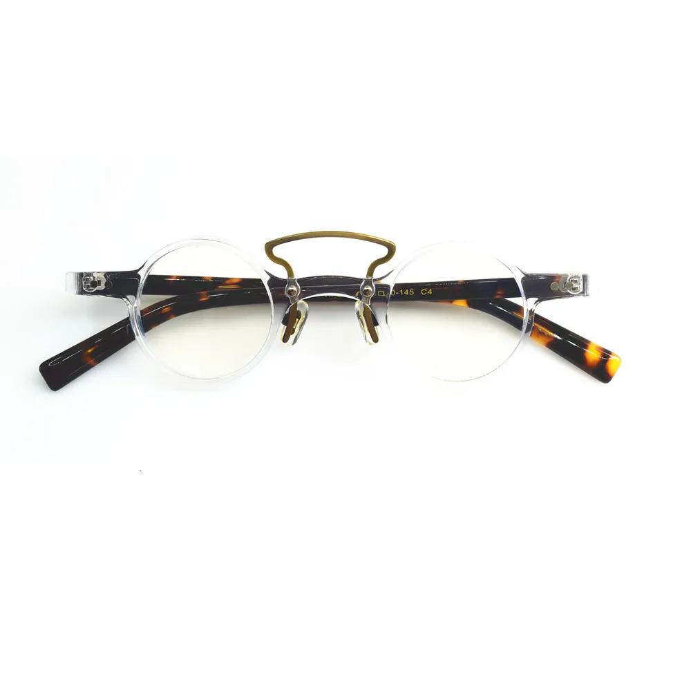High Quality Small Hand Made Acetate Creative Glasses for Men Women Eyeglasses with Round Circle Frame