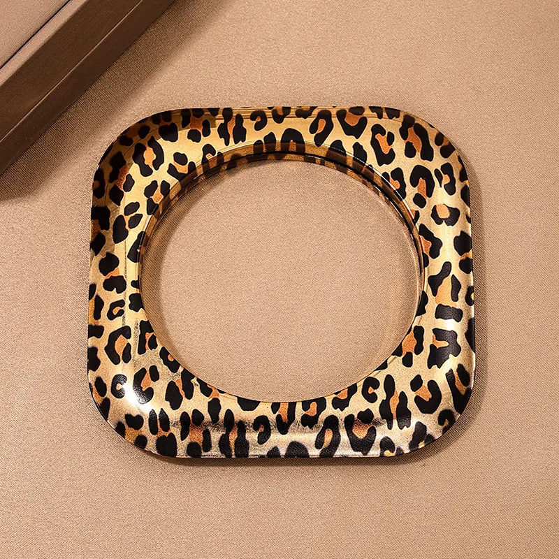 Women Elegant Natural Wood Square DIY Bracelet Coffee Girl Jewelry Ladies Gift Geometric Wooden Bangles 250225