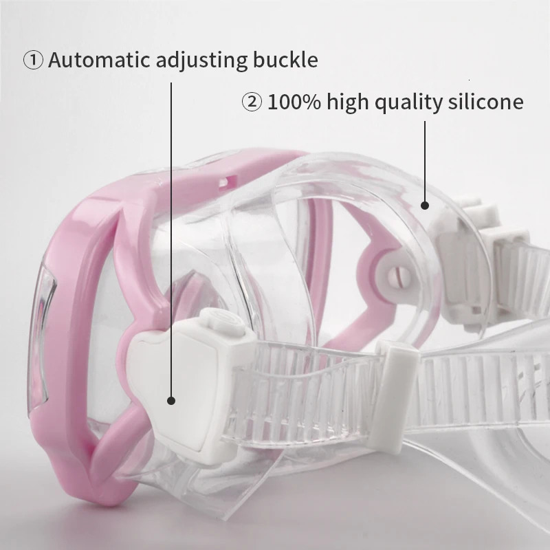 Professional Big Frame Kids Swimming Goggles with Nose Cover Anti Fog Wide View Swimming Gear for Boys Girls Children Glasses 250226