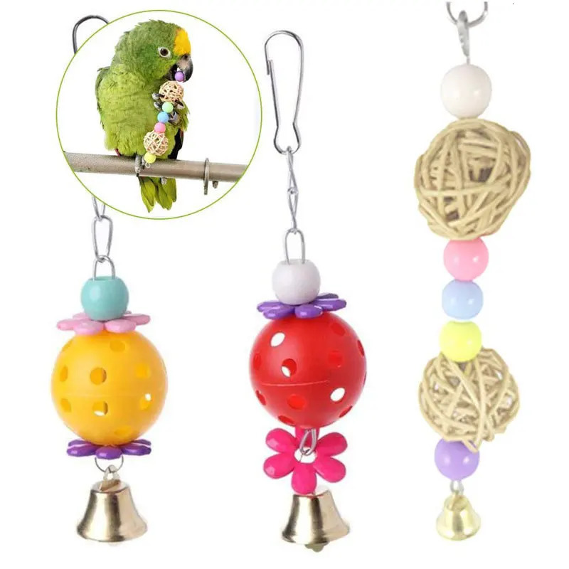13Pcs Bird Cage Toys for Parrots Wood Birds Swing Reliable Chewable Bite Bridge Wooden Beads Shape Parrot Toy Bird Toys 250226