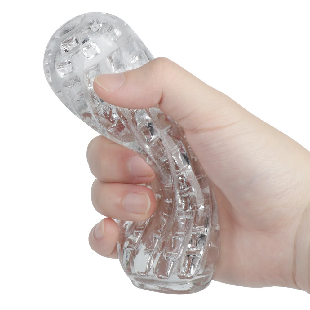 13cm Transparent Male Masturbator Cup Pussy Vaginal for Men 18 Penis Pump Glans Sucking Delay Exerciser Sex Toys Adults Erotic 250210