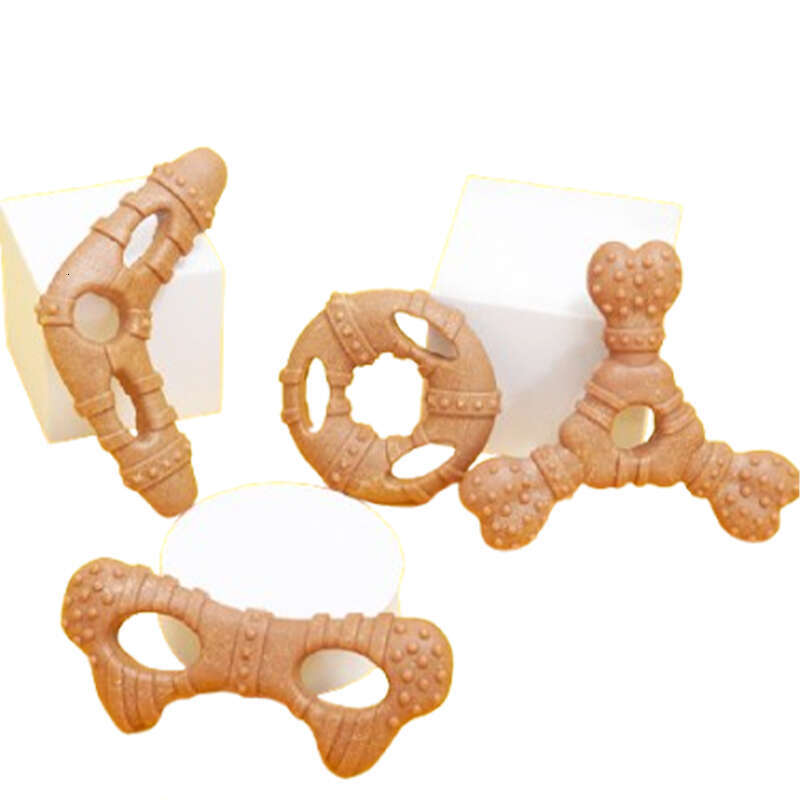 DHpet Bone Chew Toys Dogs Teething Cleaning, Safe & Non Toxic, Suitable Small, Medium and Large Breeds, Boomerang - shaped for Interactive Play