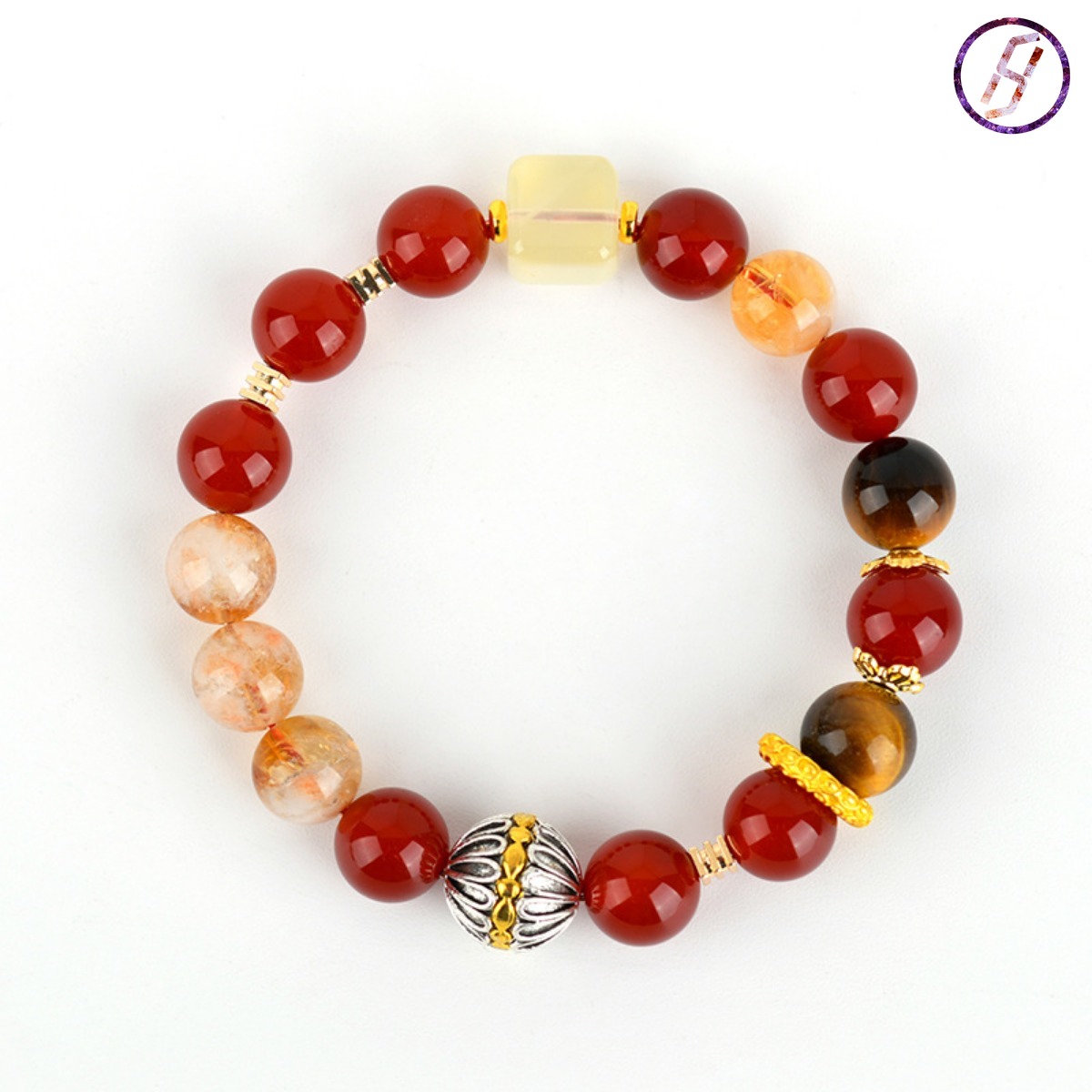 2025 New Network Hit Nezha 2 Series A Variety of Original Bracelets Natural Crystal Citrine Carnelian Tiger Eyes A Variety of Crystal Womens Bracelet 