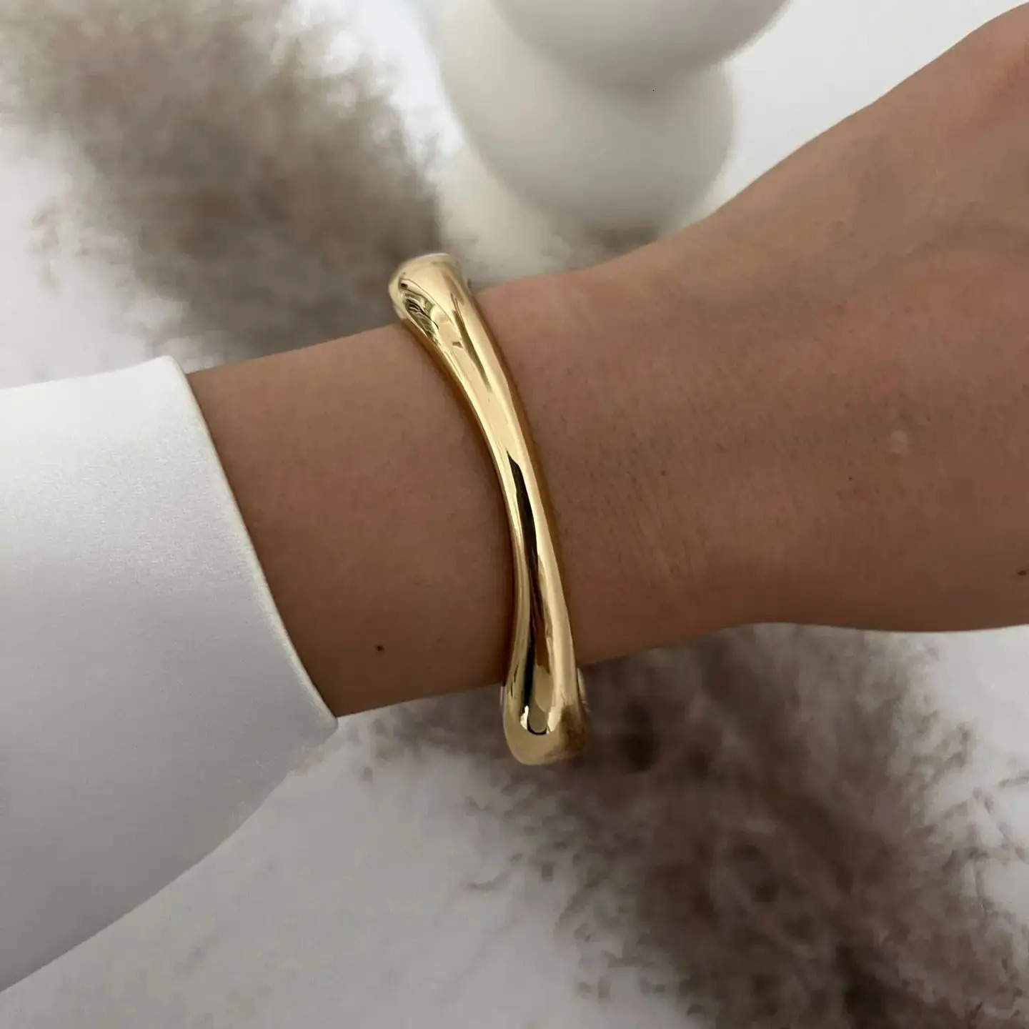 DIEZI Different Style Hip Hop Cuff Bangles Vintage Punk Gold Silver Color Geometric Spring Bangles Women Bracelets Men Jewelry 250225