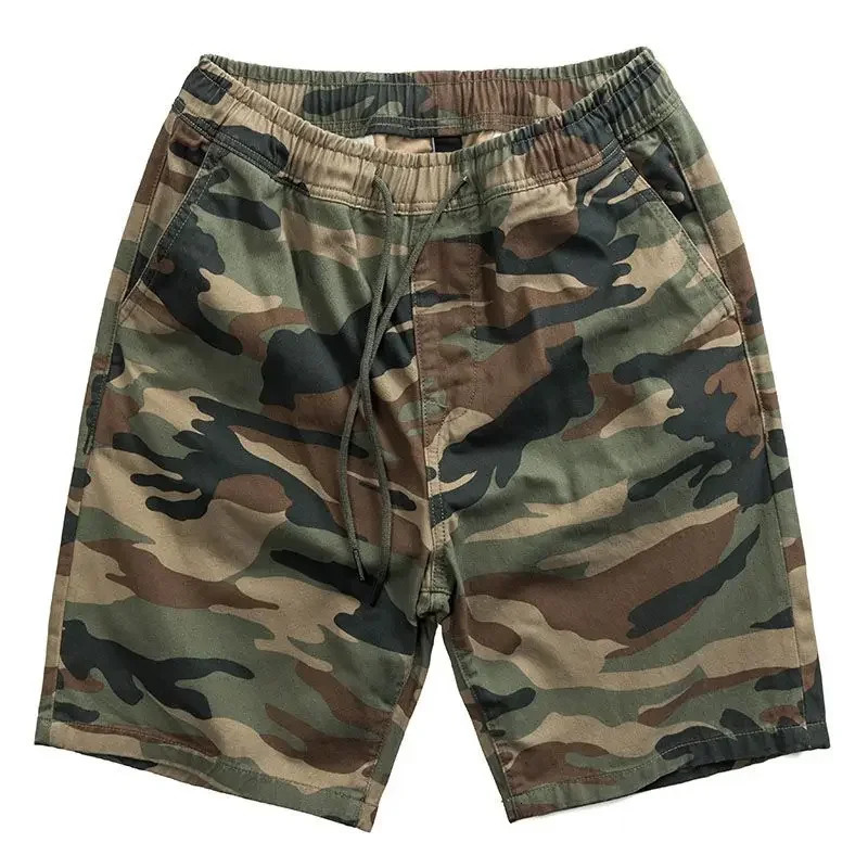 Mens Cargo Shorts with Pockets Bermuda Short Pants for Men Camouflage Camo Draw String Jorts Big and Tall Summer Harajuku Loose 250214