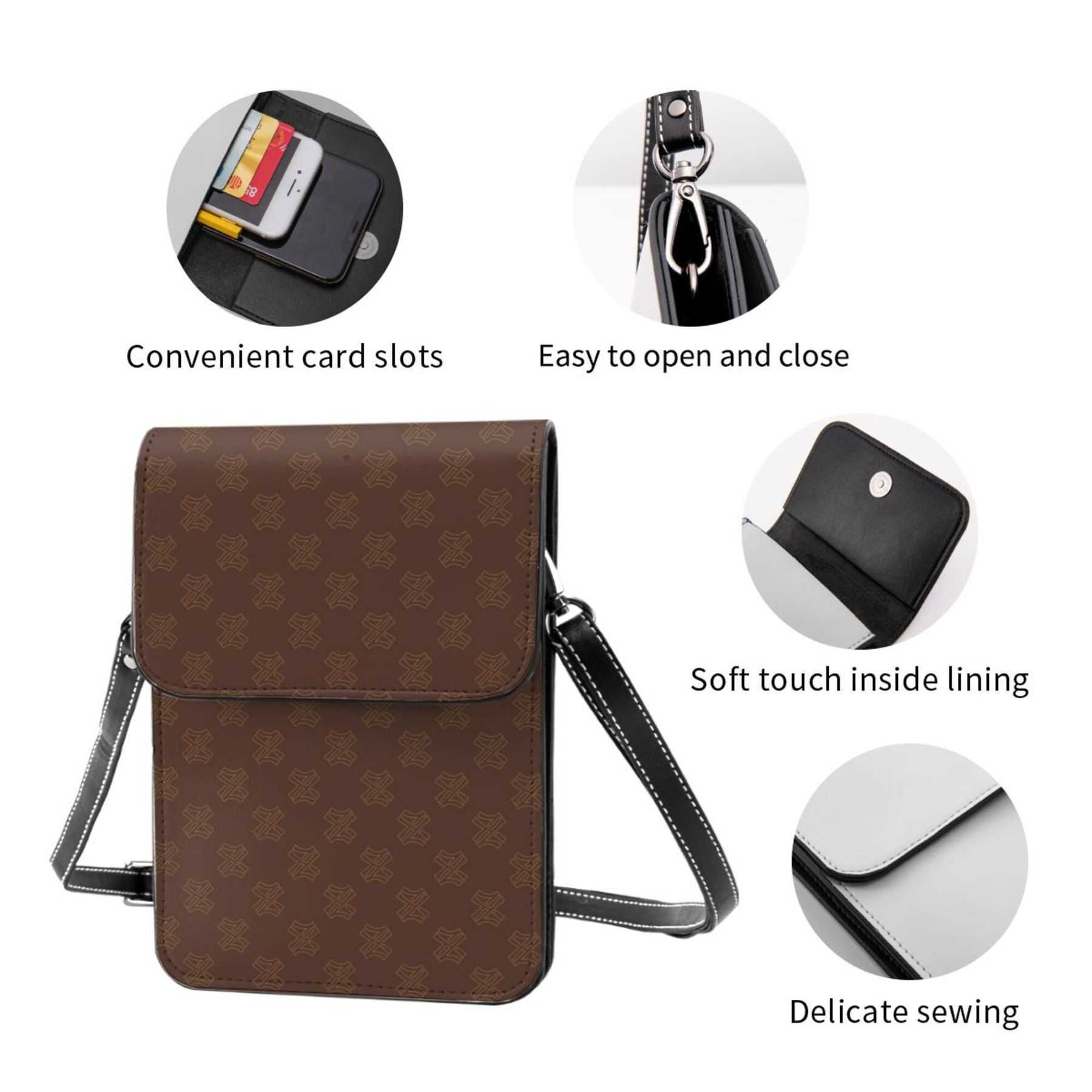 NXY Universal Leather Mobile Phone Bag Case With Shoulder Strap For Mobile Phone Shockproof Pouch Portable Small Cell Phone Purse Hip