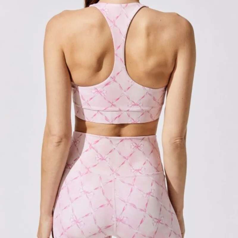 Pmwrun Spring And Summer Hot Sale 3D Printed Front Cross Tank Trousers Sports Fiess Yoga Suit