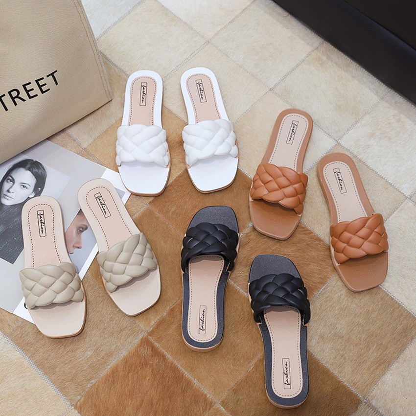 Free Shipping New Slides Designer Slippers Womans Sandals Black Platform Peep Toe Shoes Indoor Home Outdoor Women