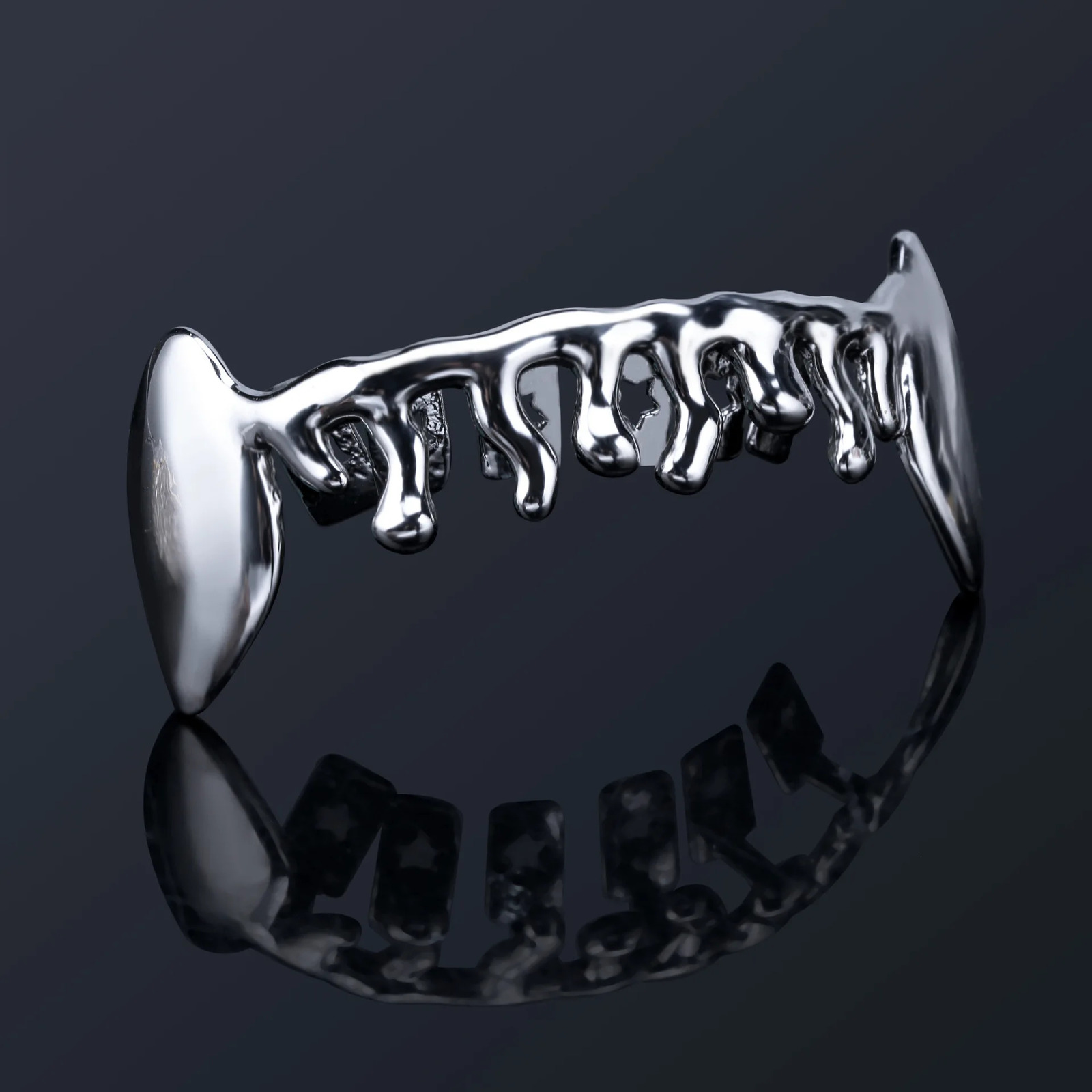 Water Drop Joker Bling Teeth Top Bootom Dental Mouth Punk Teeth Caps Cosplay Party Tooth Rapper Hip Hop Jewelry TG044 250220