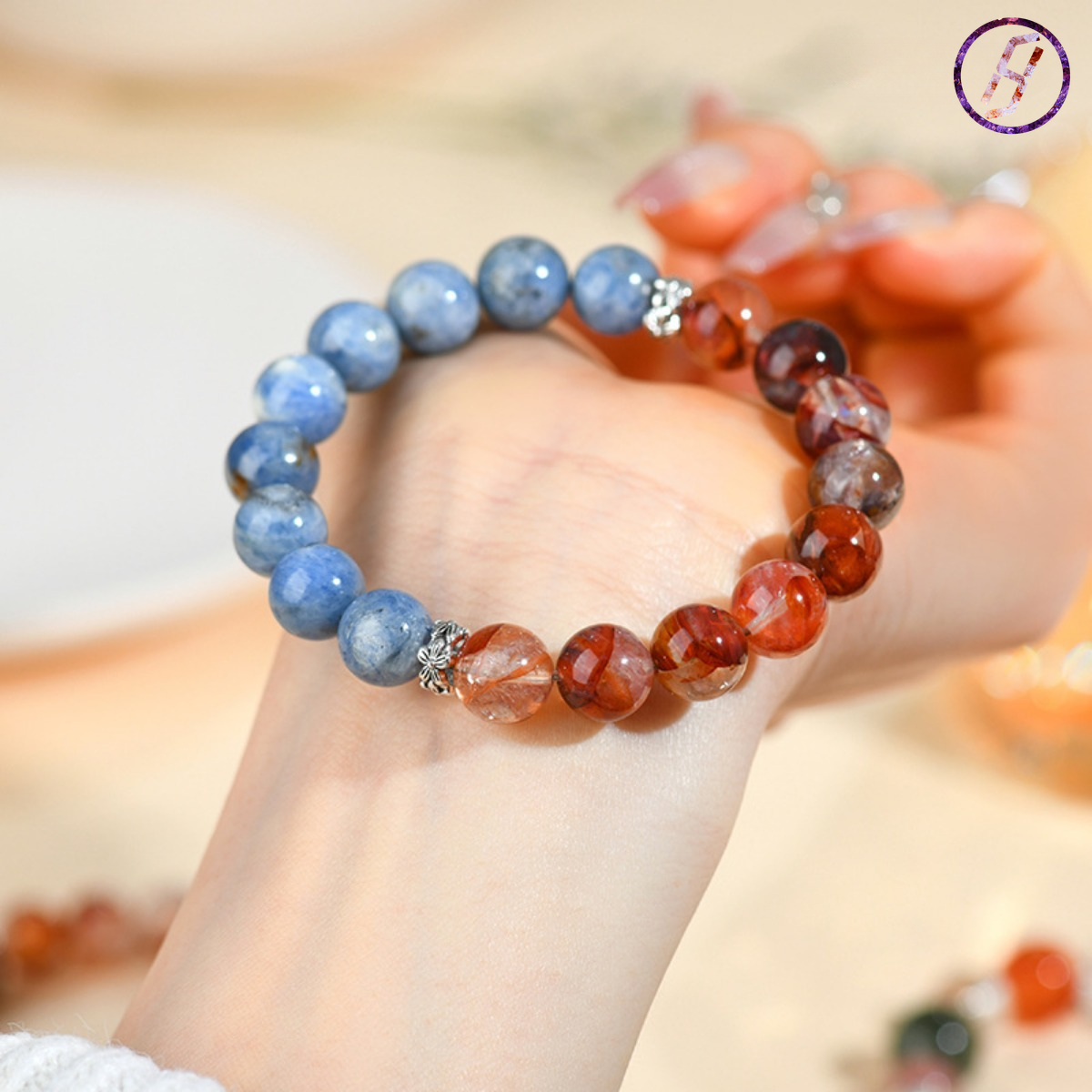 2025 New Network Hit Nezha 2 Series A Variety of Original Bracelets Natural Crystal Hematoid Quartz Kyanite A Variety of Crystal Womens Bracelet Custo