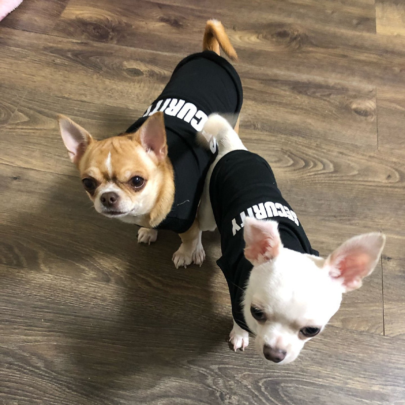 SECURITY Dog T-Shirt, Letter Printing Dog Vest for Small Medium Dogs, Breathable Shirts for Dogs, Lightweight Stretchy Pet Shirt for Chihuahua, Teacup