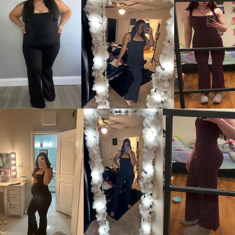 Womens sleeveless bodysuit square long pants collar all season casual fitness sportswear sleeveless street jumpsuit for women 250224