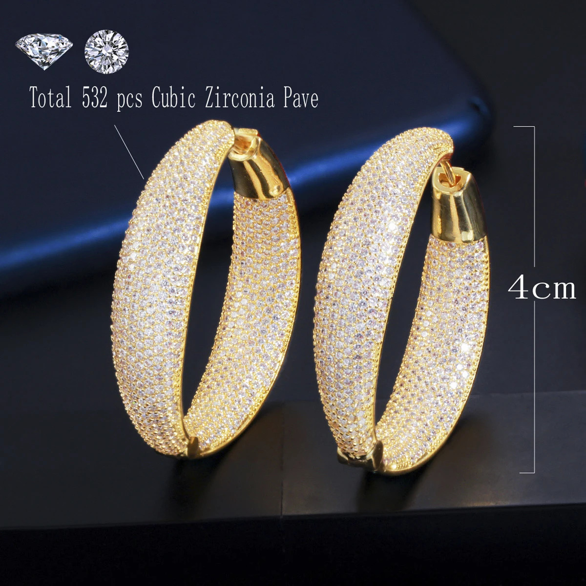 ThreeGraces Fashion Shiny Micro Pave CZ Crystal Silver Color Big Round Hoop Earrings for Women Chic Wedding Party Jewelry ER533 250226