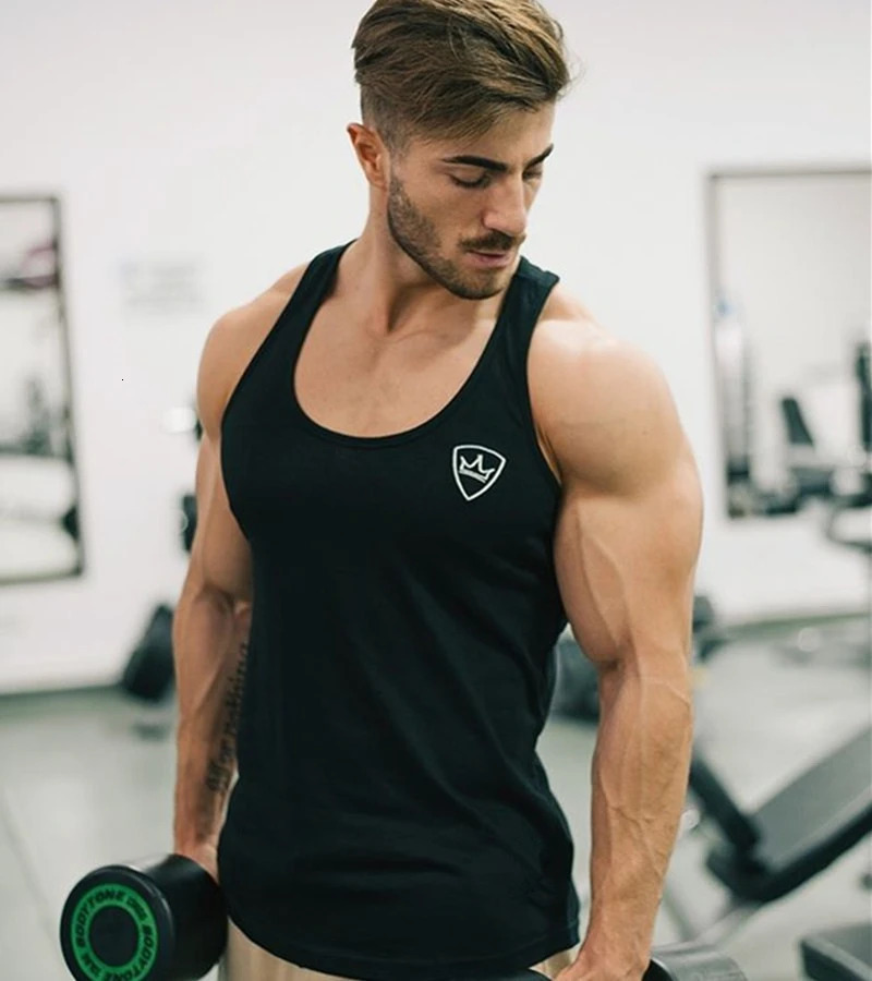 mens tank tops shirt gym tank top fitness clothing vest sleeveless cotton man canotte bodybuilding clothing men man clothes wear 250225