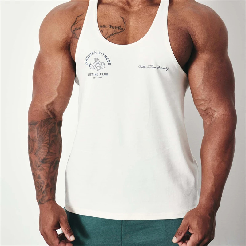 Fitness Sport Tank Top Mens top Summer casual mens tank top Jogger Gym Workout Outdoor running menswear 250225