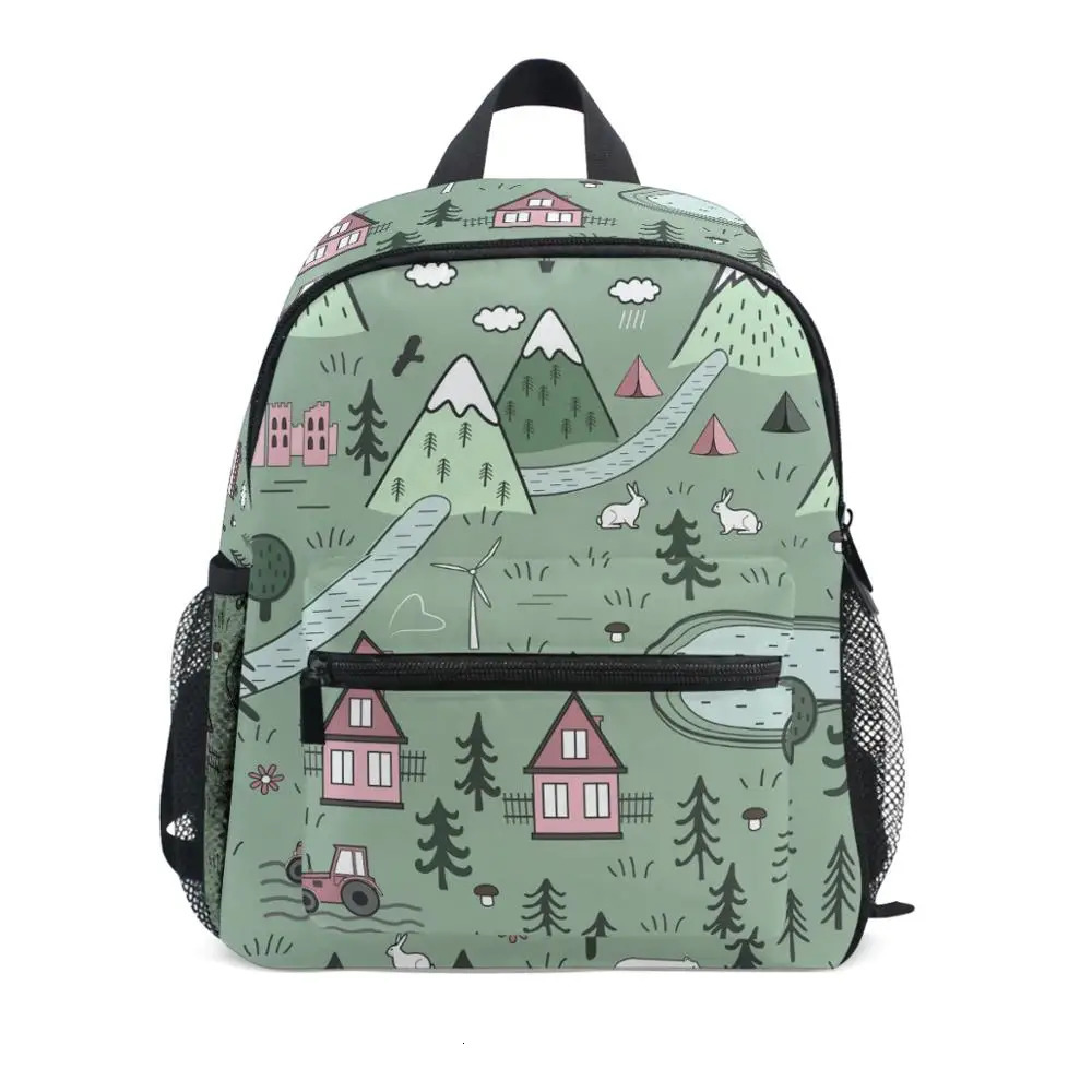 ALAZA Cartoon Child Backpacks School Bags Baby Cut Toddler Kids Bag Neoprene Animal Backpack Kindergarten Bag Girl Boys 3-8Y 250226