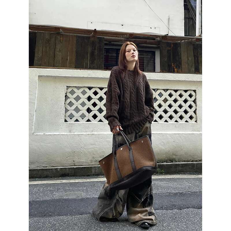 MDNG American Vintage Waist Printting Jeans Women Casual 2000S Washed Pants Baggy Y2k Wide Leg Grunge High Street Denim Trouser