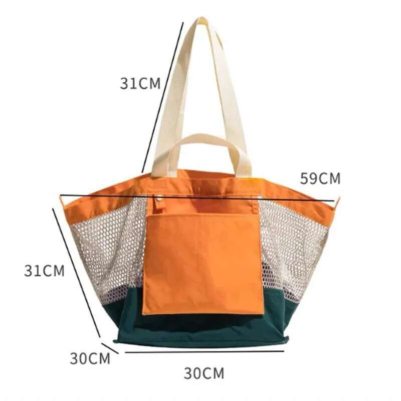 Large Capacity Casual Hollow Out Summer Beach Tote Bag Panelled Women Shoulder Bags Fishnet Big Shopper Purse designer handbags