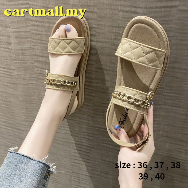 Slippers 2025 Plaid Buckle Strap Sport Sandals Women's Casual Shoes Open Toe Beach Anti-slip Platform Sandals Flat Sandals Ladies Shoes 2305