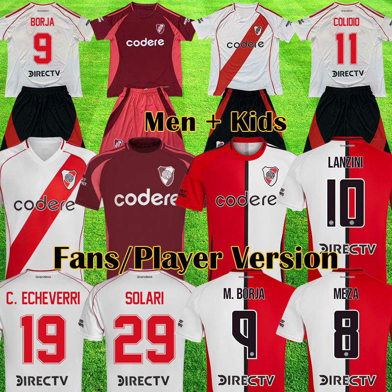 2025 River plate soccer jerseys QUINTERO CONMEBOL LIBERTADORES camisetas TERCER UNIFORME Men Kids Kits Set 2024 2025 football shirts COLIDIO BARCO equipments
