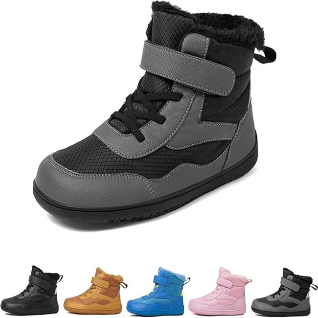#JLD51 Sneakers Men Fashion Barefoot Boots Winter Warm Wide Toe Box Zero Drop Waterproof Non-Slip Snow Boots For Men