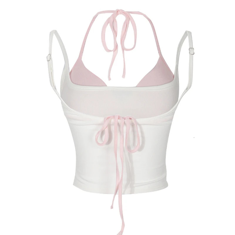 Harajuku 2000s Summer 2 Piece Set Sexy Y2y Crop Tops Cute Sweet Spicy Slim Camis Woman Casual Korean Fashion Tees Set 250225