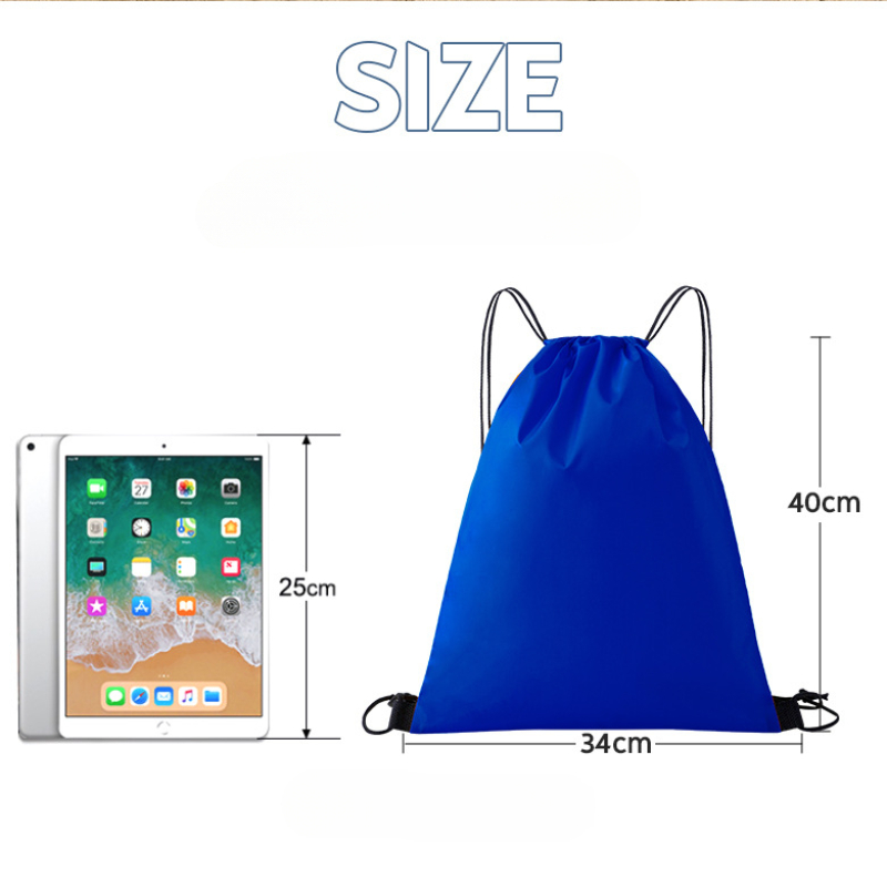 Waterproof Drawstring Storage Bags Polyester Portable Foldable Reusable Backpack Travel Sundries Organizer Pocket Wholesale