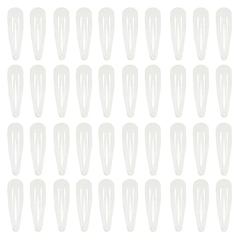40 pieces of solid color and multicolor metal snap hair clips in 2inch bucket suitable for female accessories 250218
