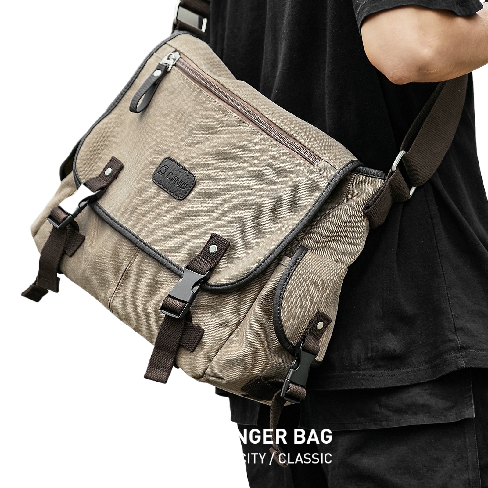 Messenger Men,Fashion School Laptop Bag For Daily Use ,Multi-Functional Shoulder Bags Large Chest Daypack