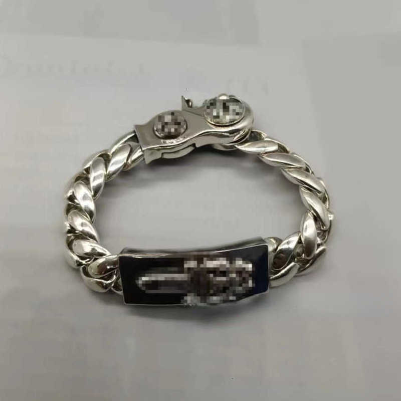 Silver bracelet Vintage Punk-style Handmade S925 18cm Bracelets with Exquisite dice Cross Carving Design Lobster Buckle for Men jewelry discount in limited time