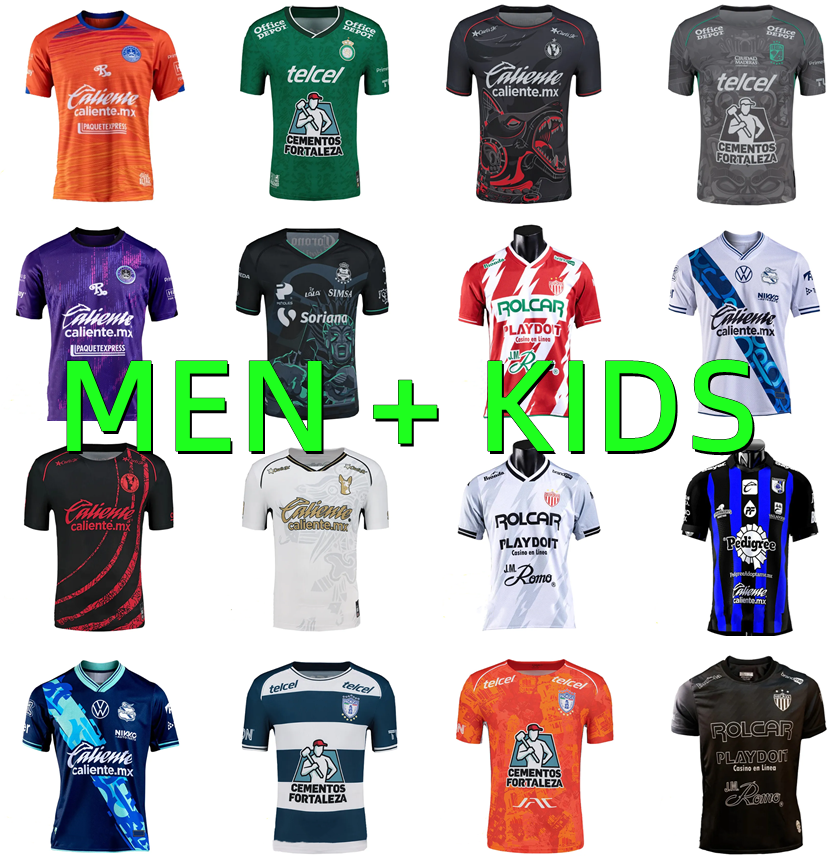 24 25 Leon JAMES Soccer Jerseys 2024 2025 Mexico Necaxa queretaro Puebla MENDOZA MORENO AMBRIZ CABRAL A. GUARDADO O. RODRIGUEZ Football Shirts Uniforms men kids kits