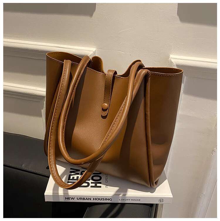 Women's Bags Korean Version Solid Color Mother And Child New Women's Simple Hand-Held Tote Large Capacity Spring Fashion Shoulder Bag