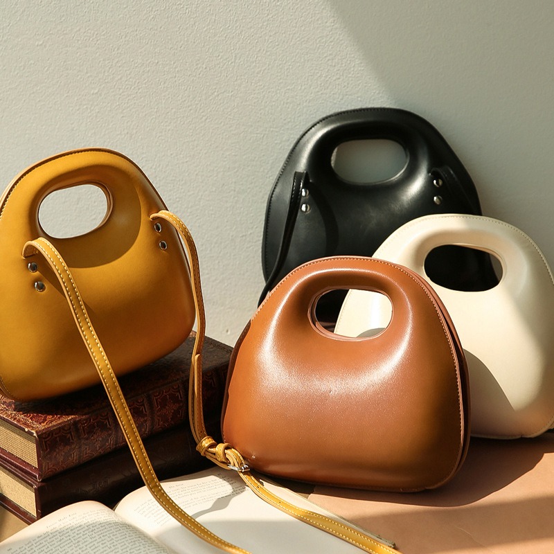 Elegant Small Round Egg Bag - Fashionable Shoulder Messenger for Everyday Use