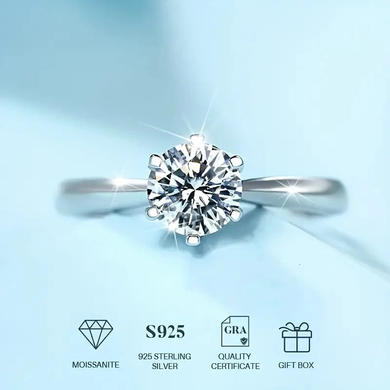 1Carats Ring 925 Sterling Silver For Man and Women Suitable For Daily Wear and Gift For Engagement Wedding Ring 250220