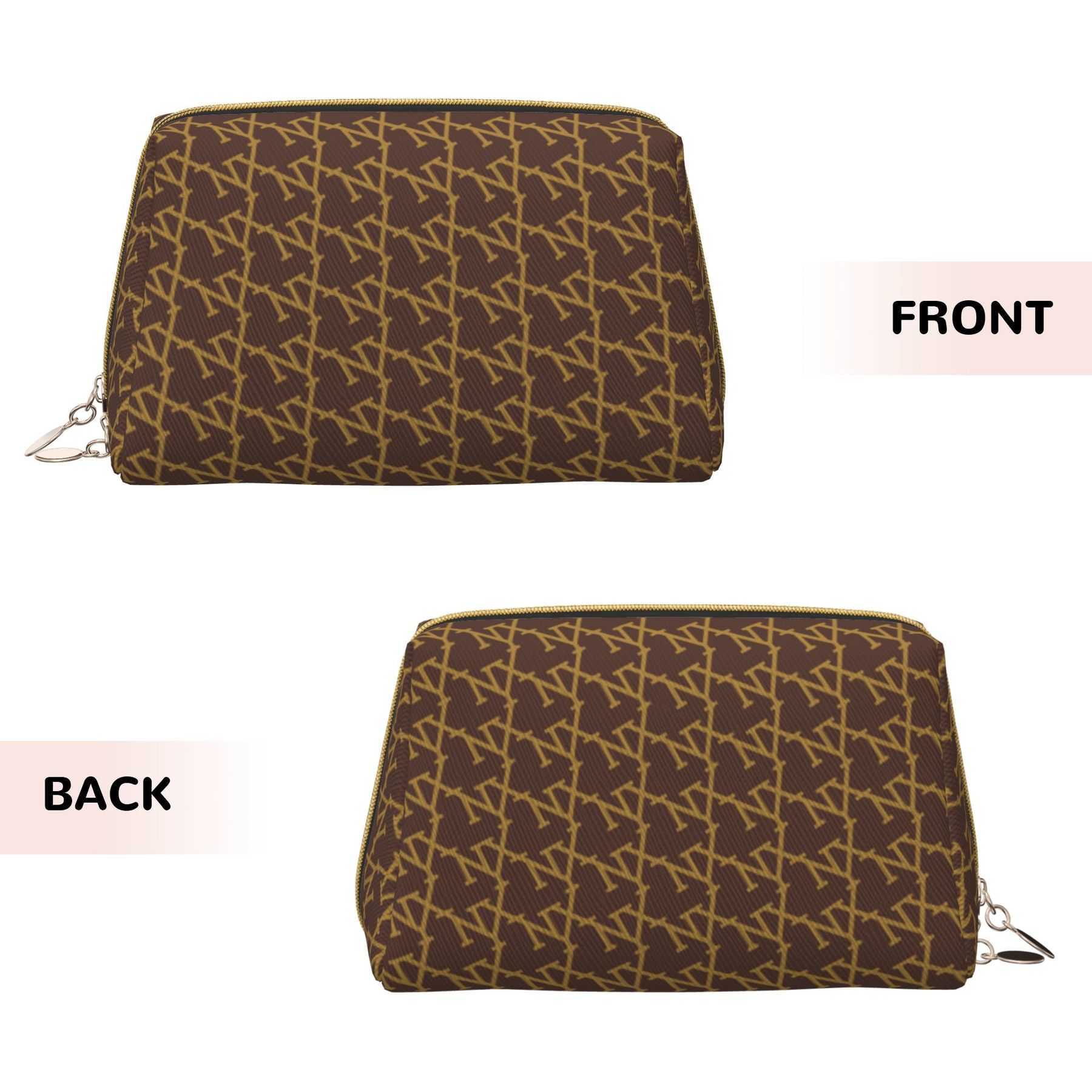 NXY Travel Makeup Bag With Zipper Portable PU Leather Toiletry Bag Large Capacity Cosmetic Bags For Women Make Up Bag Cosmetics Boxes Hip