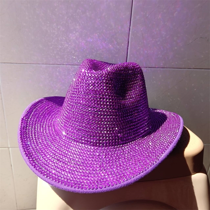 hats girl cowboy hat party hat cowboy cap Fedoras jazz mens winter hat for women capred diamond banquet cap 250225