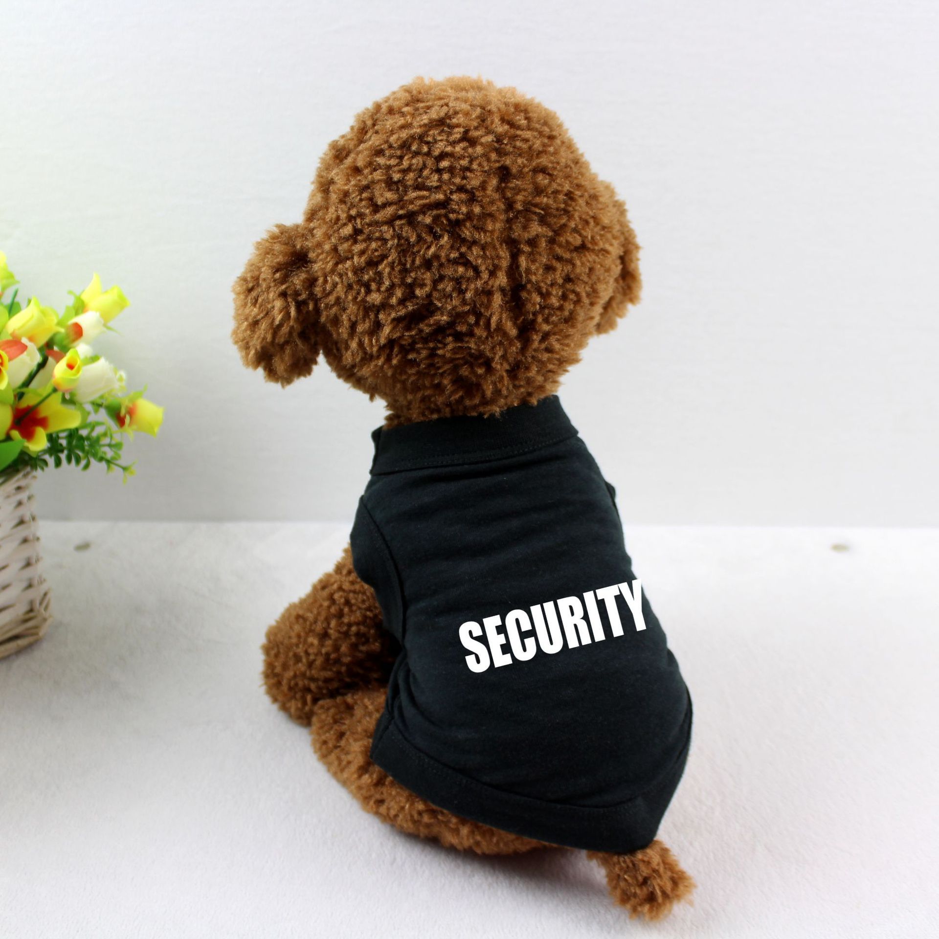 SECURITY Dog T-Shirt, Letter Printing Dog Vest for Small Medium Dogs, Breathable Shirts for Dogs, Lightweight Stretchy Pet Shirt for Chihuahua, Teacup