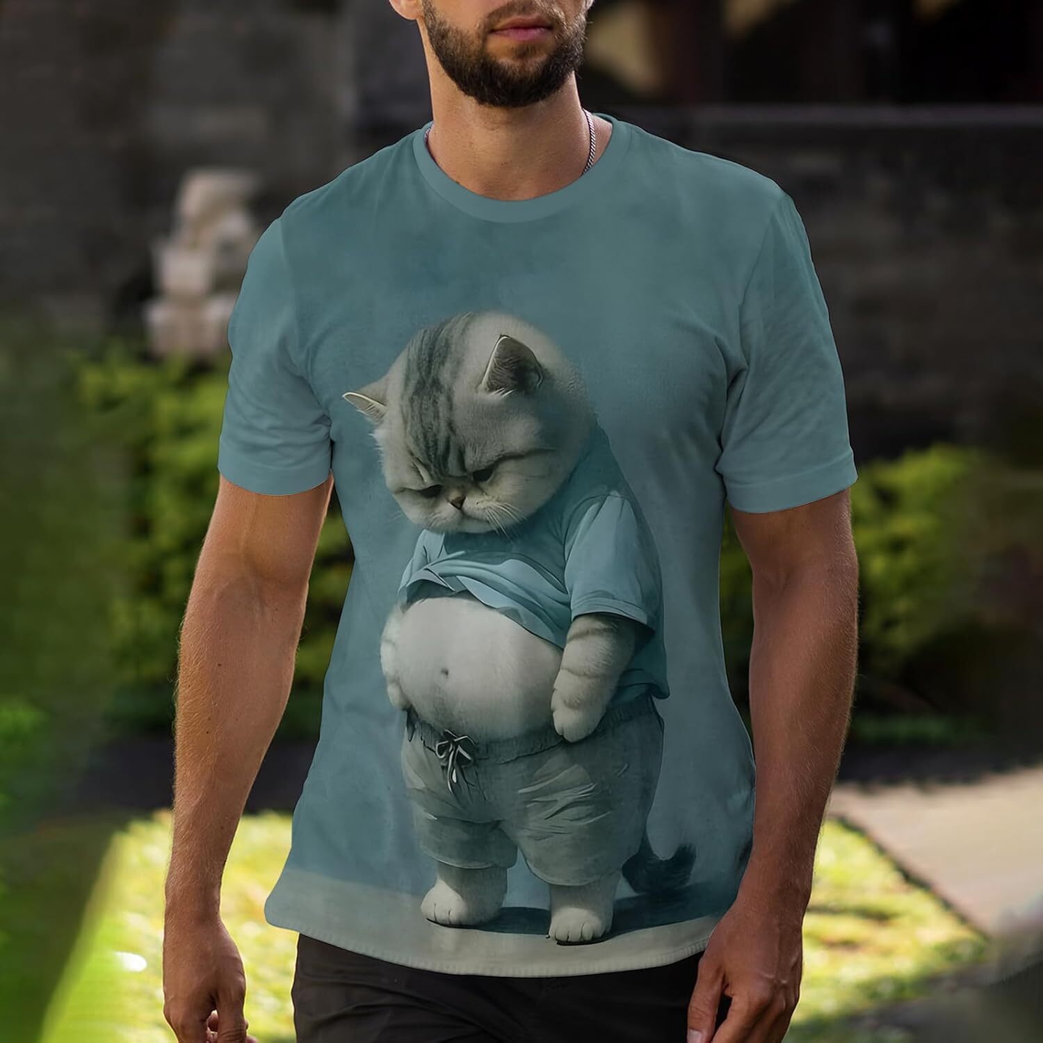 Mens T shirt Men's T-Shirts Crew T Shirt Regular Animals T Shirts for Men Short Sleeve Tee Polyester Personalized Summer Mens Tshirts tee Casual 