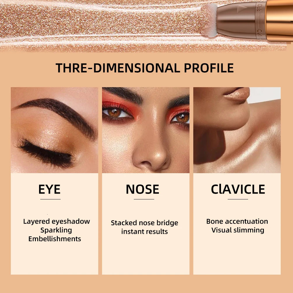 QI Liquid Highlight with soft cushion stickers makeup natural bronze moisturizing cream shimmer 250219