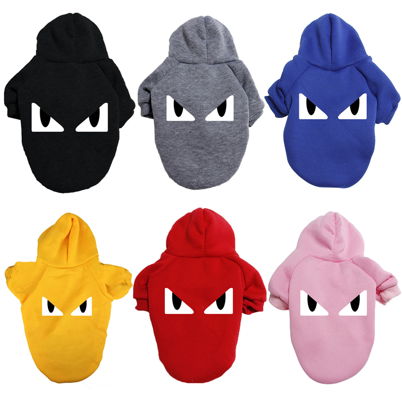 Basic Dog Hoodie Soft and Warm Dog Hoodie Sweater with Handsome Eye Pattern, Pets Winter Coat, Cold Weather Clothes for Small Medium Large Dogs Puppy 