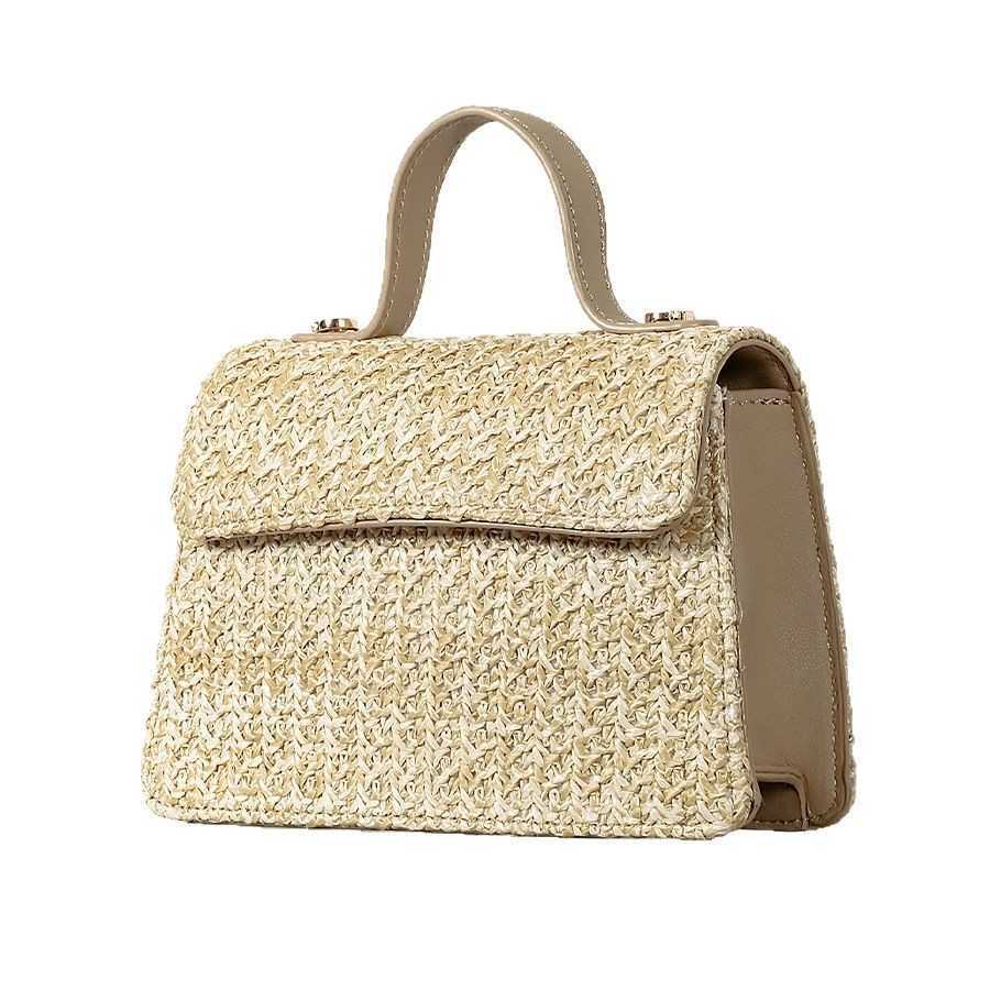 Spring and summer handmade woven shoulder crossbody bag for women's beach vacation beach bag, popular handbag for rest 250215
