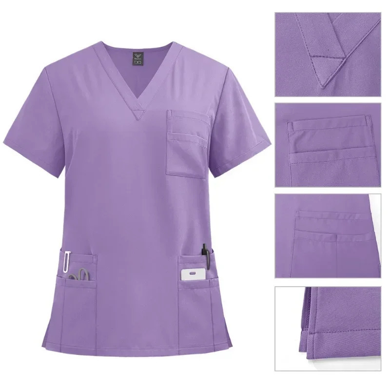 Unisex Uniforms Men Women Nursing Clothes Beauty Costume Nurse Scrubs Sets Doctor Dentist Workwear Clinical Tops Pants 250225