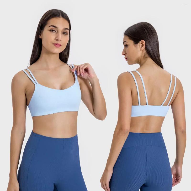 Men's Vests Lemon Hi Cloud Light Support Ribbed 2.0 Bra Smooth Sweat-wicking Quick-drying Beauty Back Double Straps Gym Sport Bras For Women